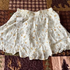ivory & yellow floral skirt